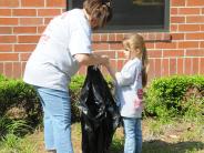 Friends and Family at the Town Clean Up