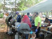 Friends and Family at the Town Clean Up