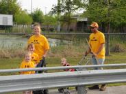 Family and Friends Gathered Around for the Town Clean Up