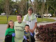 Family and Friends Gathered Around for the Town Clean Up