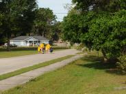 Family and Friends Gathered Around for the Town Clean Up