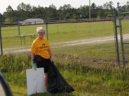 Family and Friends Gathered Around for the Town Clean Up