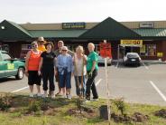 Family and Friends Gathered Around for the Town Clean Up