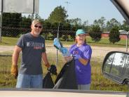 Family and Friends Gathered Around for the Town Clean Up