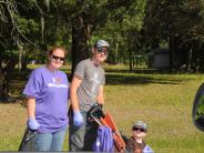 Family and Friends Gathered Around for the Town Clean Up