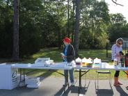 Family and Friends Gathered Around for the Town Clean Up