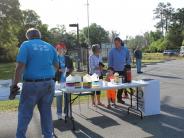 Family and Friends Gathered Around for the Town Clean Up