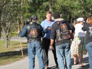 Family and Friends Gathered Around for the Town Clean Up