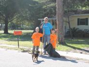 Family and Friends Gathered Around for the Town Clean Up