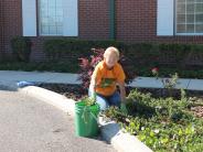 Family and Friends Gathered Around for the Town Clean Up