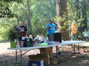 Family and Friends Gathered Around for the Town Clean Up