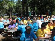 Family and Friends Gathered Around for the Town Clean Up