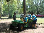 Family and Friends Gathered Around for the Town Clean Up