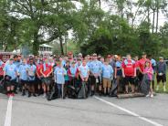 Friends and Family Gather Around for the Town Clean Up