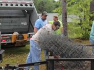 Friends and Family Gather Around for the Town Clean Up