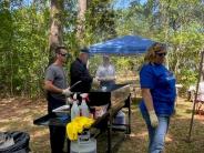 Friends and Family Gather Around for the Town Clean Up