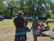 Friends and Family Gather Around for the Town Clean Up