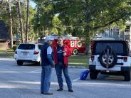 Friends and Family Gather Around for the Town Clean Up