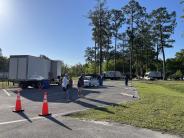 Friends and Family Gather Around for the Town Clean Up