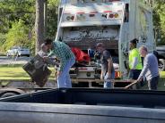 Friends and Family Gather Around for the Town Clean Up