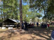 Friends and Family Gather Around for the Town Clean Up