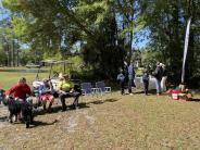 Friends and Family Gather Around for the Town Clean Up